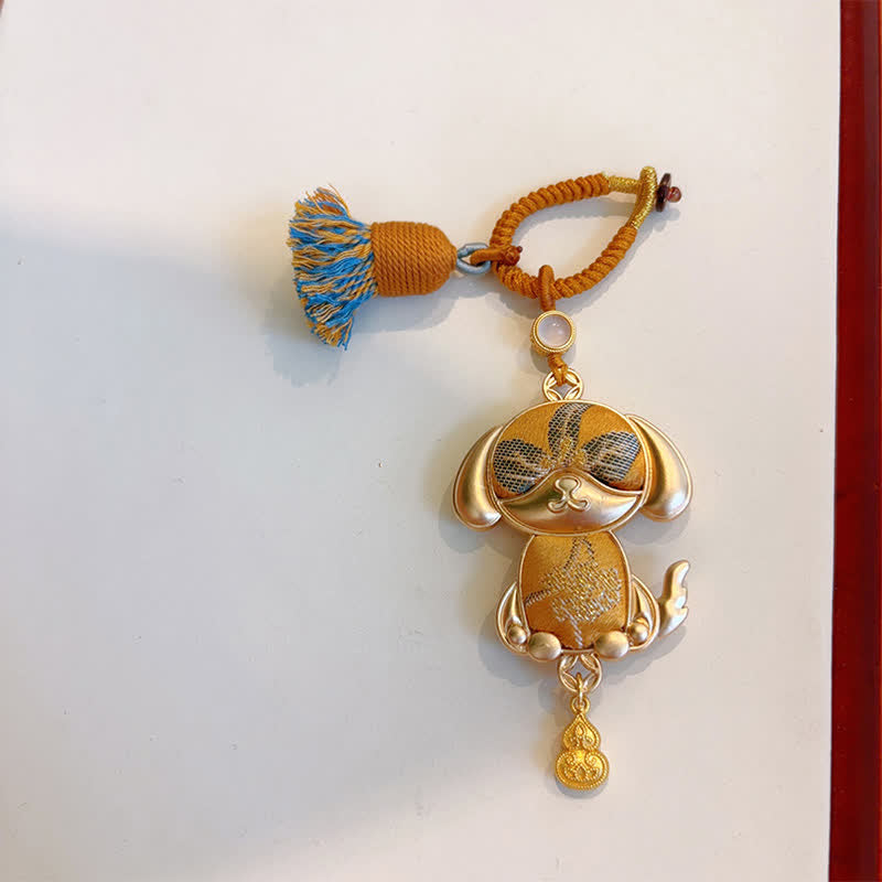 Nimara Ritual Song Brocade Handmade Chinese Zodiac Tassel Lucky Keychain