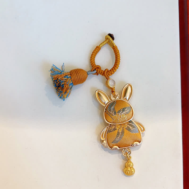 Nimara Ritual Song Brocade Handmade Chinese Zodiac Tassel Lucky Keychain