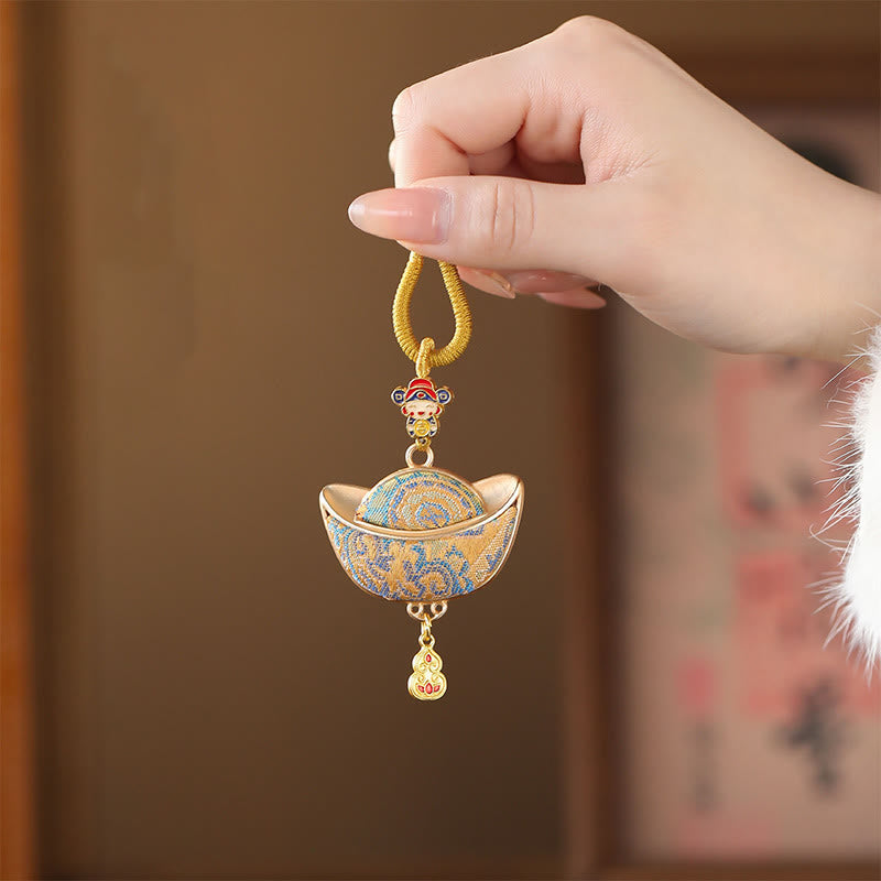 Nimara Ritual Song Brocade Yuanbao Luck Keychain