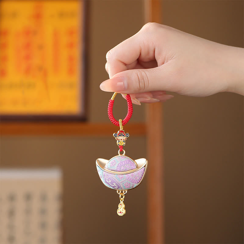 Nimara Ritual Song Brocade Yuanbao Luck Keychain
