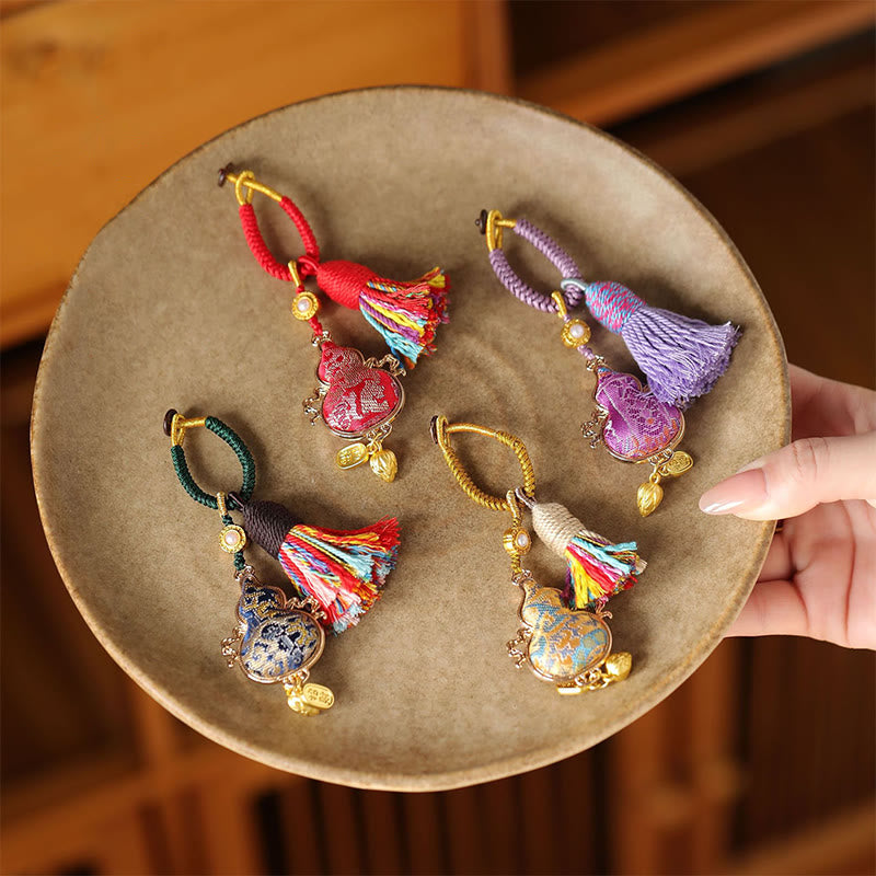 Nimara Ritual Song Brocade Gourd Fortune Keychain