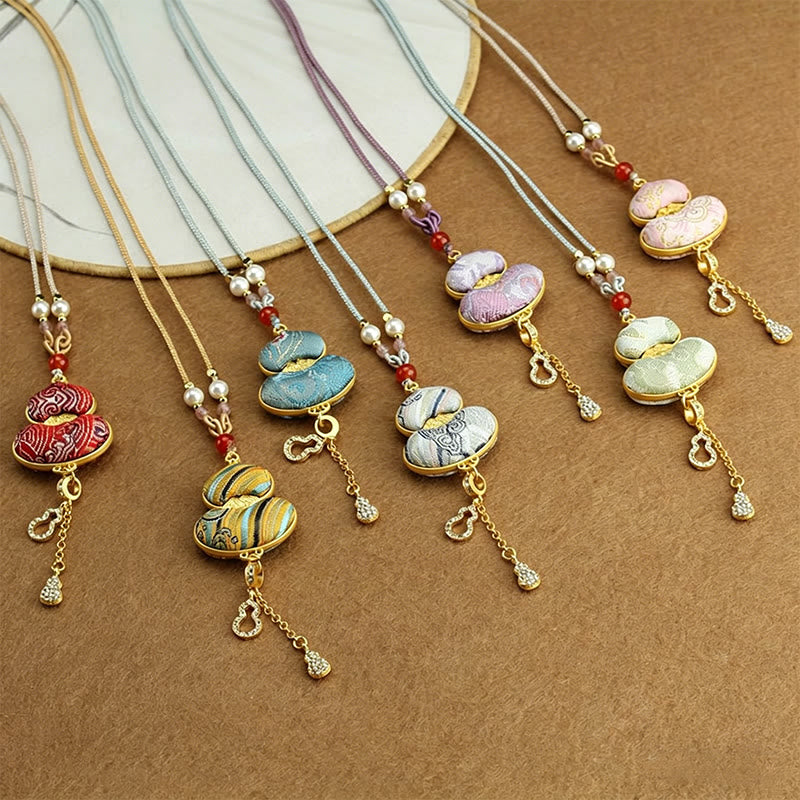 Nimara Ritual Song Brocade Gourd Elegant Necklace