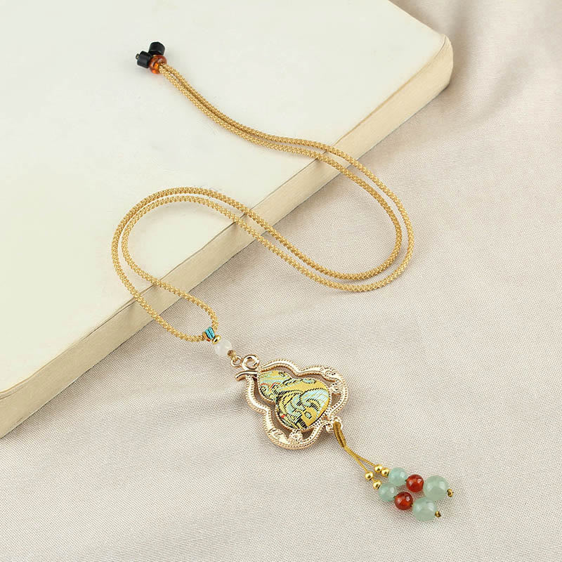Nimara Ritual Song Brocade Gourd Health Necklace