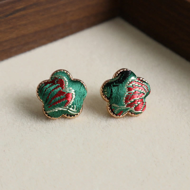 Nimara Ritual Song Brocade Flower Balance Earrings