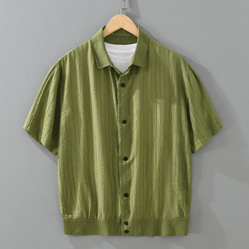 Nimara Ritual Summer Casual Minimalist Button-Up Solid Men's Shirts