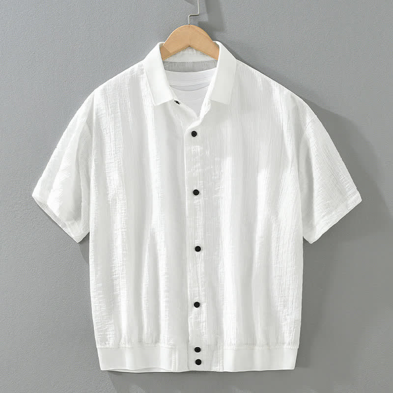 Nimara Ritual Summer Casual Minimalist Button-Up Solid Men's Shirts