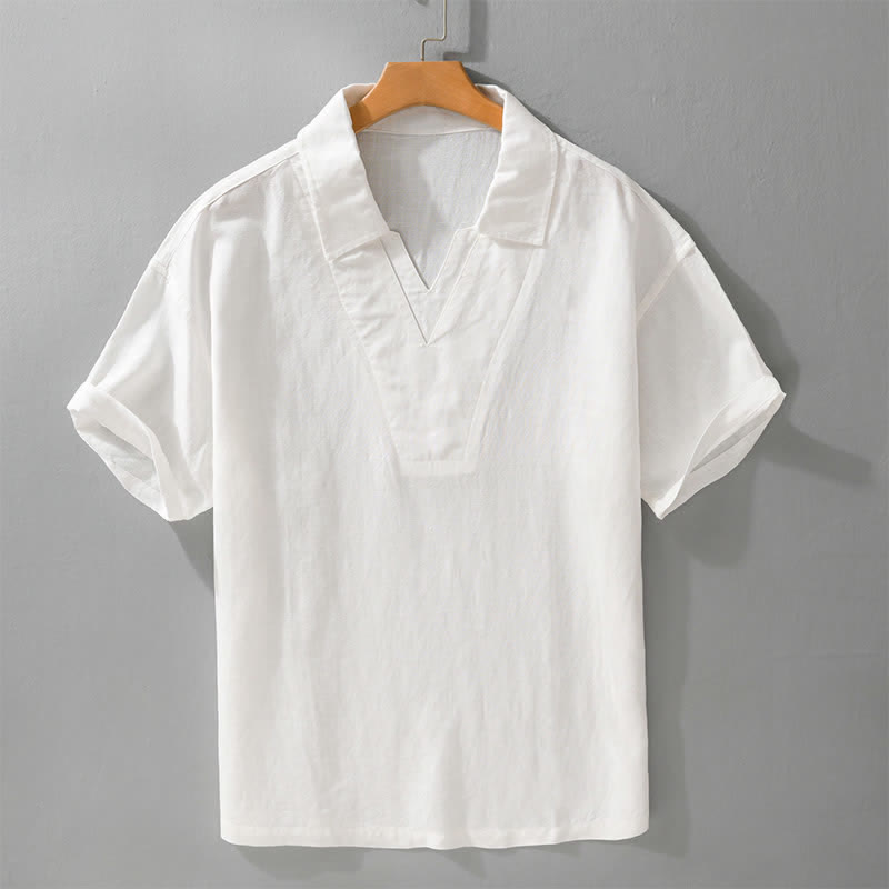 Nimara Ritual Summer Casual Minimalist Solid Men's Shirts