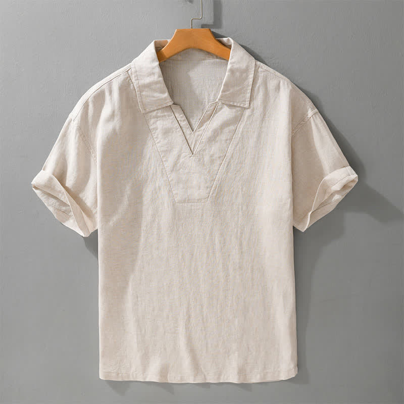 Nimara Ritual Summer Casual Minimalist Solid Men's Shirts