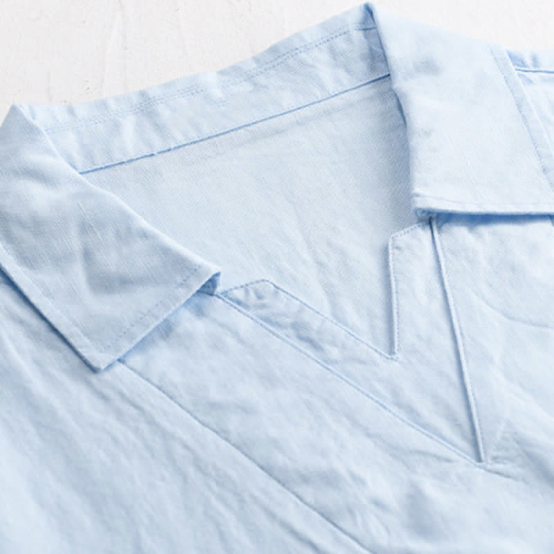 Nimara Ritual Summer Casual Minimalist Solid Men's Shirts