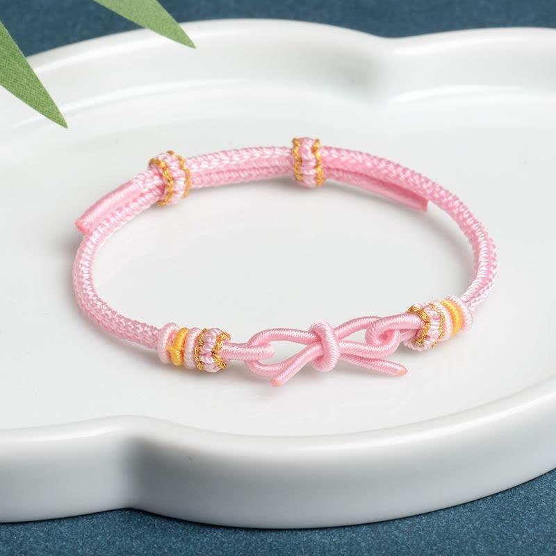Nimara Ritual Hand Woven Butterfly Luck Adjustable Braided Cord Bracelet