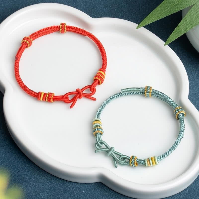 Nimara Ritual Hand Woven Butterfly Luck Adjustable Braided Cord Bracelet