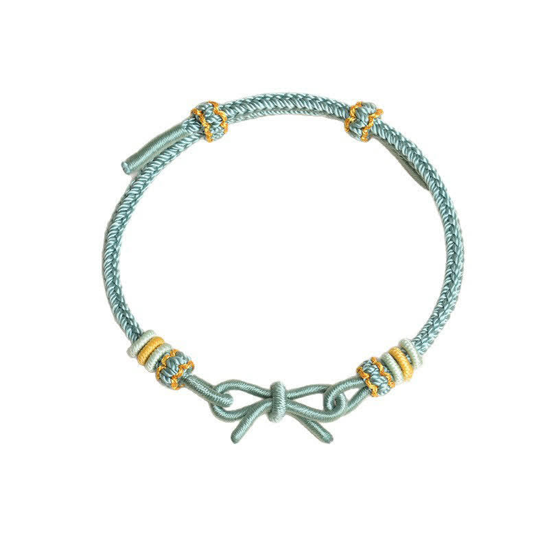 Nimara Ritual Hand Woven Butterfly Luck Adjustable Braided Cord Bracelet