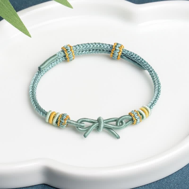 Nimara Ritual Hand Woven Butterfly Luck Adjustable Braided Cord Bracelet