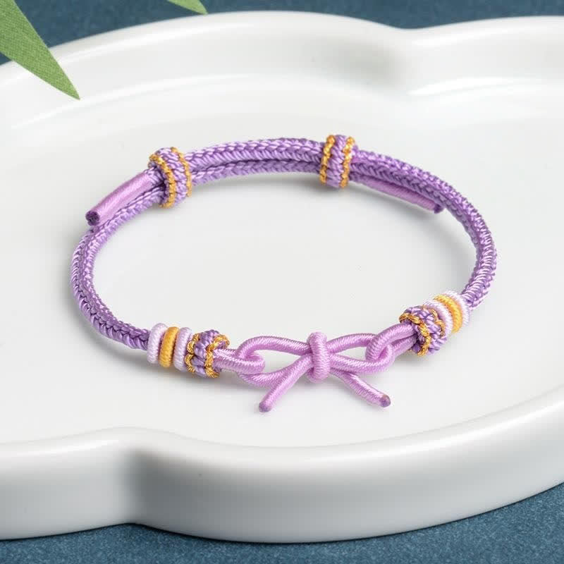 Nimara Ritual Hand Woven Butterfly Luck Adjustable Braided Cord Bracelet
