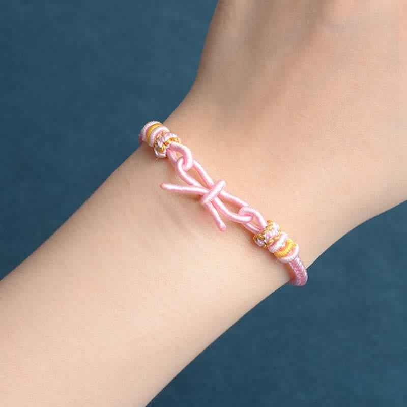 Nimara Ritual Hand Woven Butterfly Luck Adjustable Braided Cord Bracelet