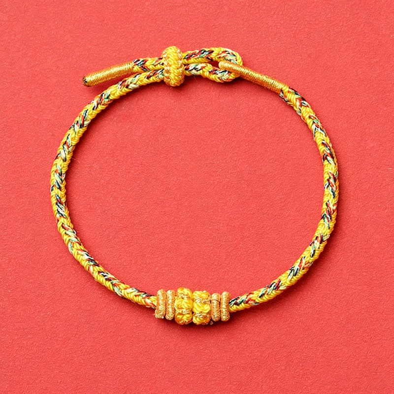 Nimara Ritual Yellow Braided Rope Flower Rootedness Bracelet