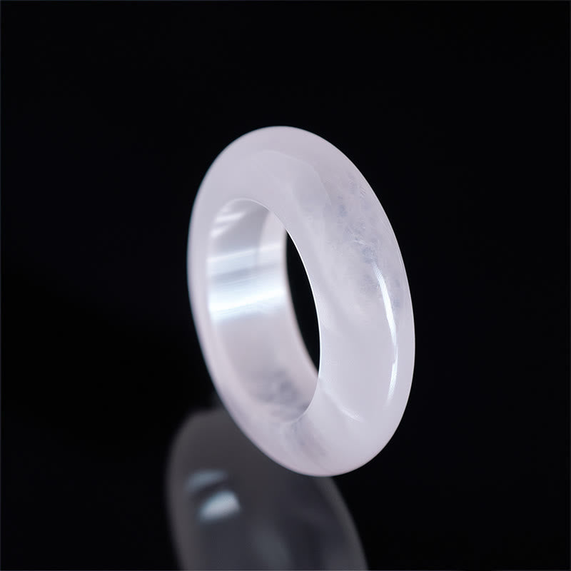 Nimara Ritual Natural Rose Quartz Loving Energy Healing Ring