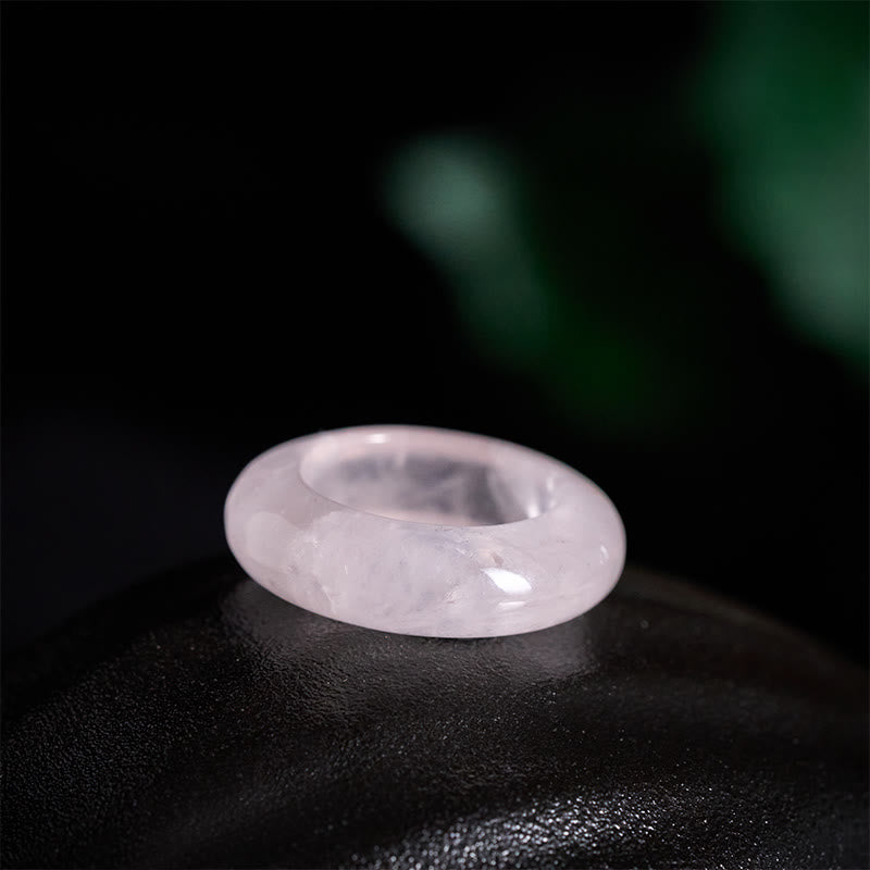 Nimara Ritual Natural Rose Quartz Loving Energy Healing Ring