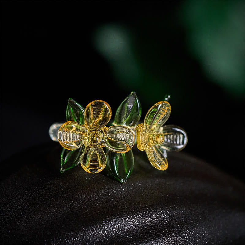Nimara Ritual Liuli Osmanthus Flower Wisdom Ring