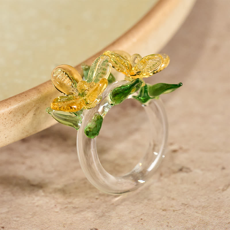 Nimara Ritual Liuli Osmanthus Flower Wisdom Ring