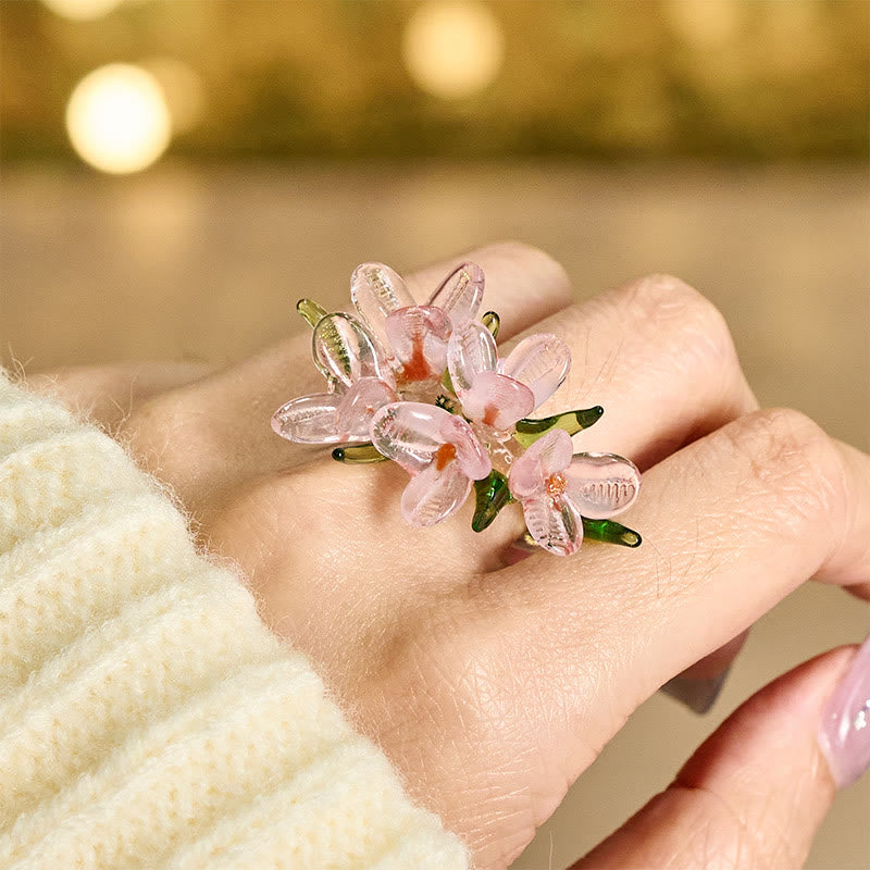 Nimara Ritual Liuli Pear Blossom Flower Wisdom Ring