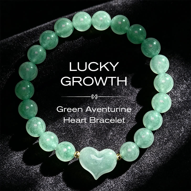 Nimara Ritual Natural Amethyst Green Aventurine Tiger Eye Strawberry Quartz Love Heart Spiritual Bracelet