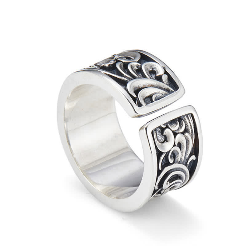 Nimara Ritual Copper Dragon Tang Dynasty Flower Design Strength Ring