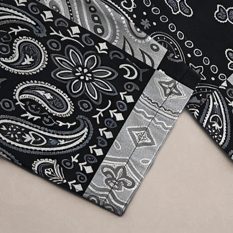 Nimara Ritual Cotton Various Paisley Pattern Men's Tapered Pants With Pockets