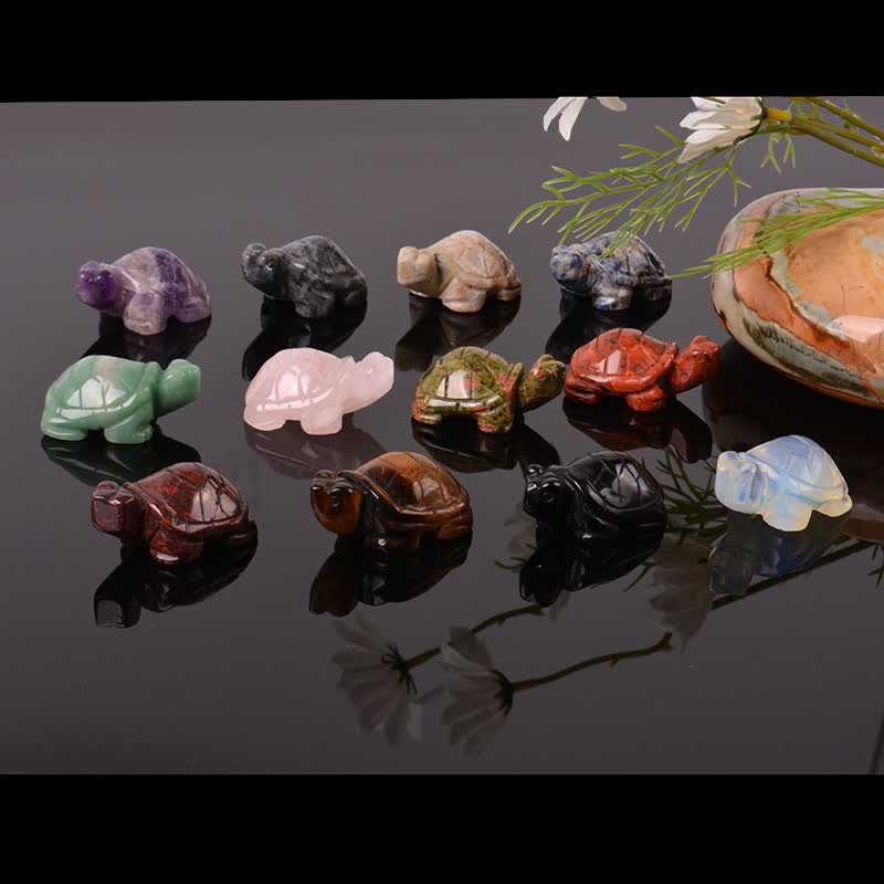 Nimara Ritual Natural Green Aventurine Turtle Wisdom Crystal & Stone Decor