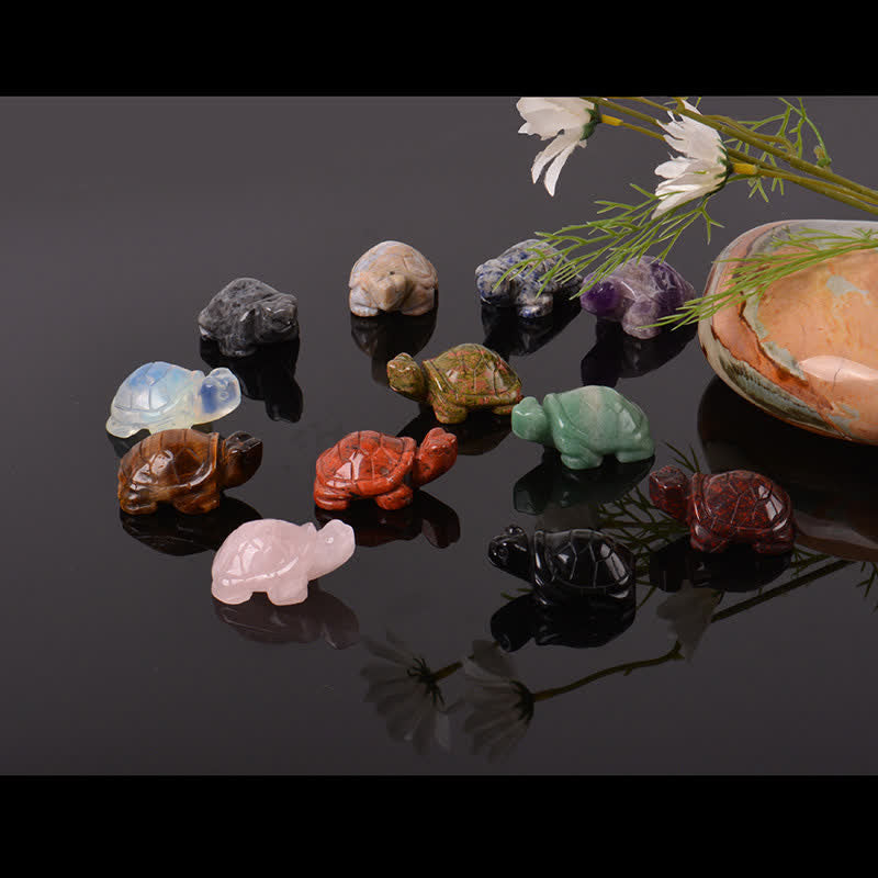 Nimara Ritual Natural Green Aventurine Turtle Wisdom Crystal & Stone Decor
