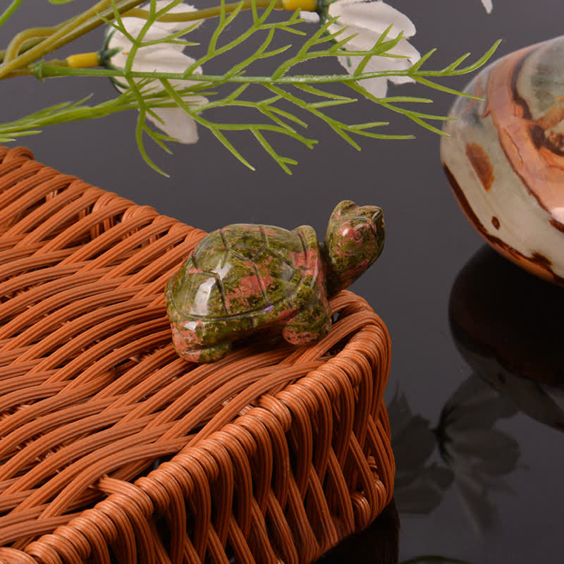 Nimara Ritual Natural Green Aventurine Turtle Wisdom Crystal & Stone Decor