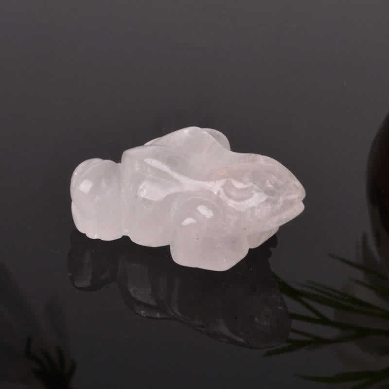 Nimara Ritual Natural Green Aventurine Clear Quartz Frog Wealth Crystal & Stone Decor