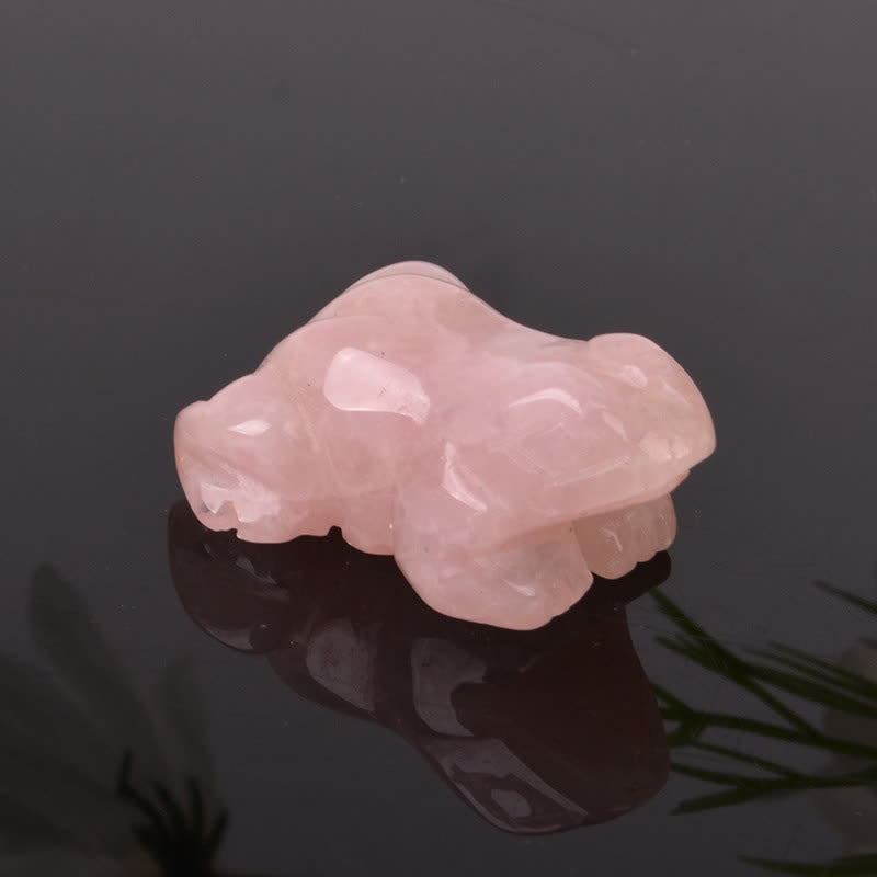 Nimara Ritual Natural Green Aventurine Clear Quartz Frog Wealth Crystal & Stone Decor