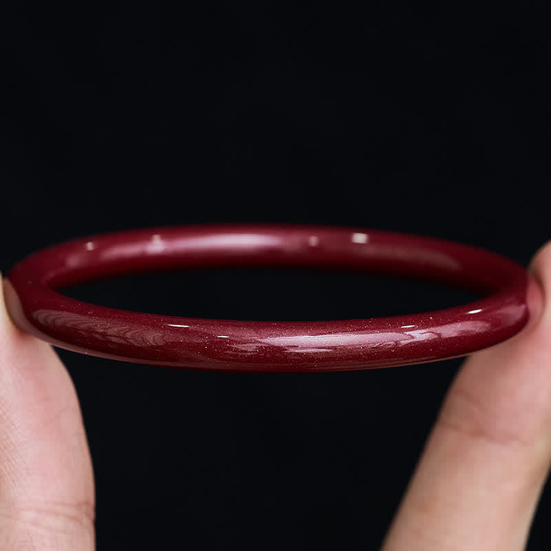 Nimara Ritual Cinnabar Plain Heart Sutra Calm Bracelet Bangle