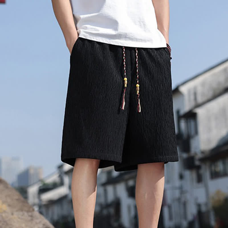Nimara Ritual Summer Casual Drawstring Solid Bermuda Shorts Men's With Pockets