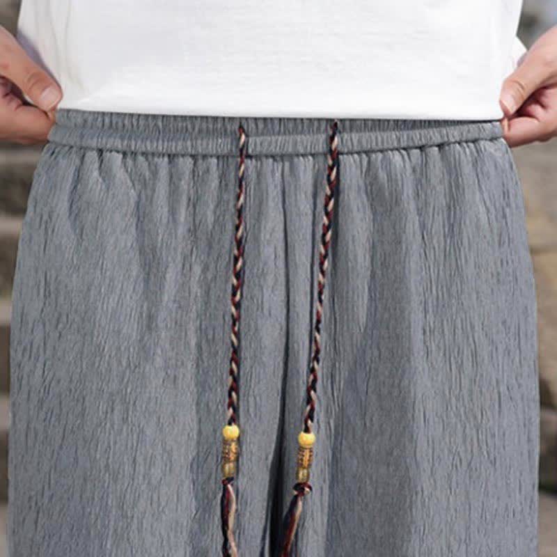 Nimara Ritual Summer Casual Drawstring Solid Bermuda Shorts Men's With Pockets