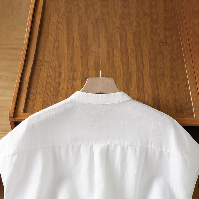 Nimara Ritual Summer Casual Pintuck Front Solid Women's Sleeveless Shirts