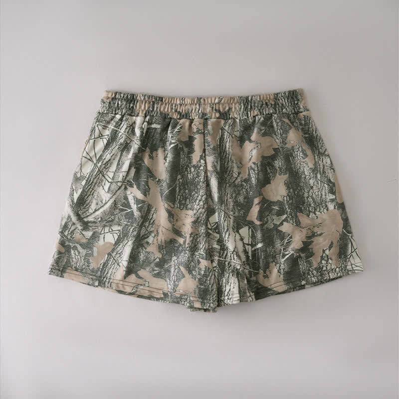 Nimara Ritual Summer Casual Drawstring Abstract Maple Leaf Women's Shorts With Pocket
