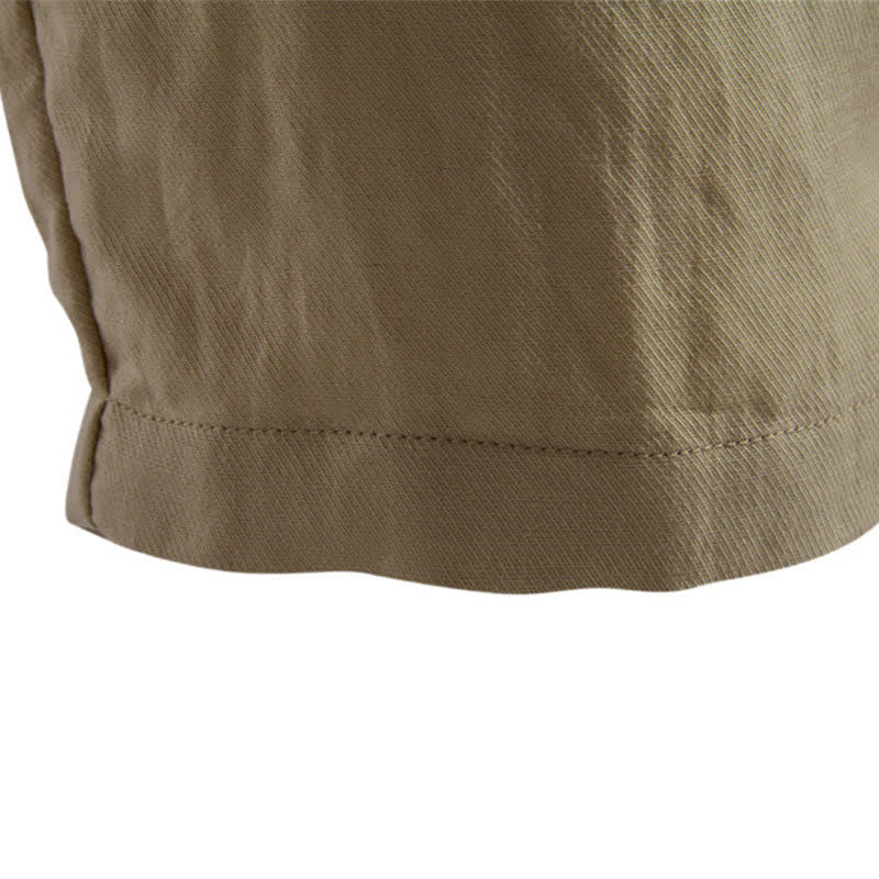 Nimara Ritual Summer Casual Classic Zipper Button Solid Bermuda Shorts Men's With Pockets