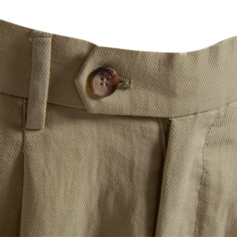 Nimara Ritual Summer Casual Classic Zipper Button Solid Bermuda Shorts Men's With Pockets