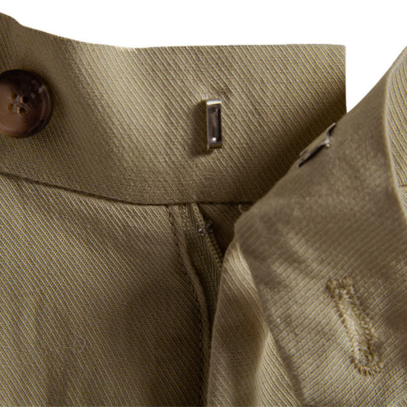 Nimara Ritual Summer Casual Classic Zipper Button Solid Bermuda Shorts Men's With Pockets