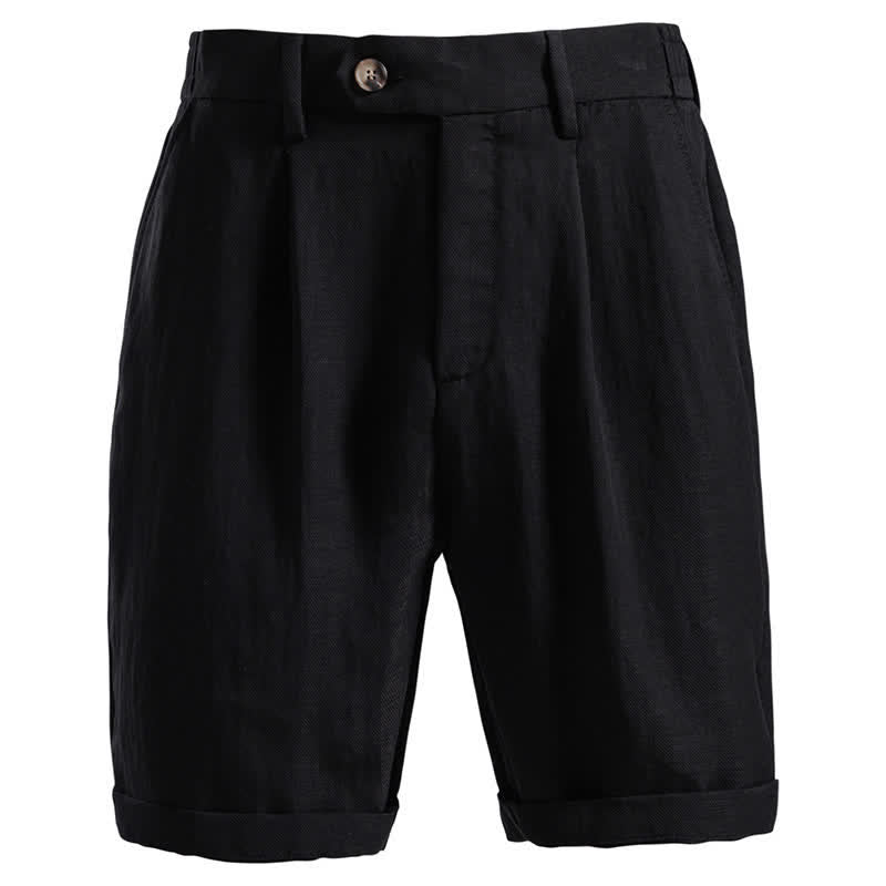 Nimara Ritual Summer Casual Classic Zipper Button Solid Bermuda Shorts Men's With Pockets