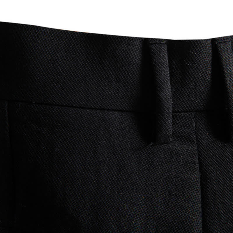 Nimara Ritual Summer Casual Classic Zipper Button Solid Bermuda Shorts Men's With Pockets