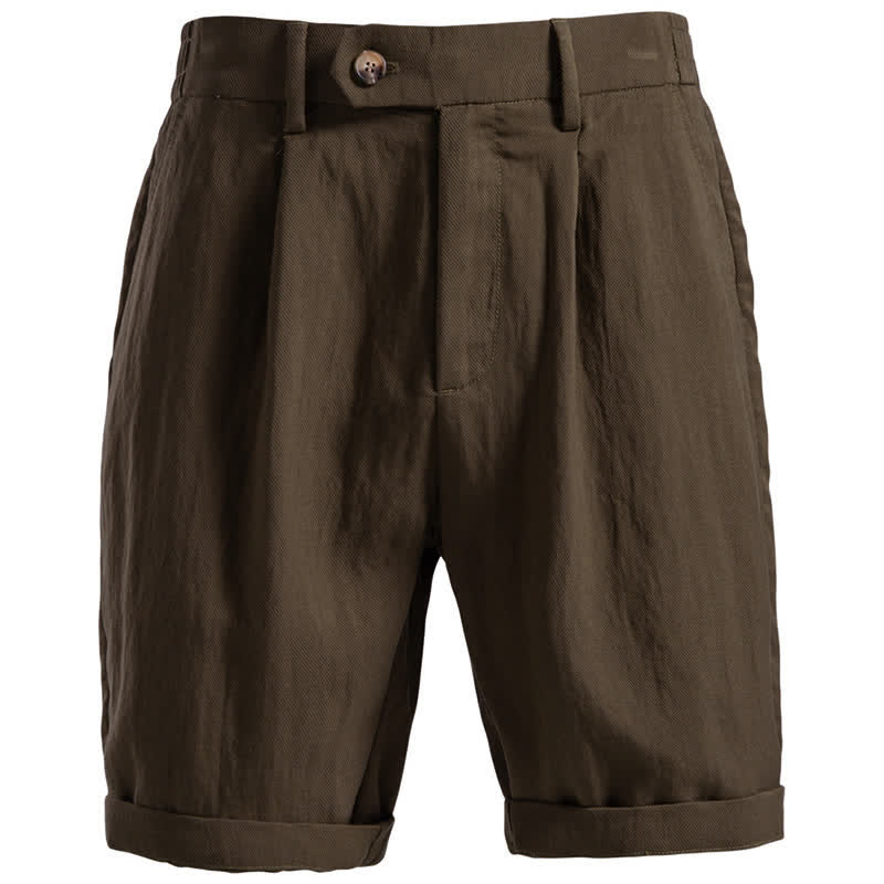 Nimara Ritual Summer Casual Classic Zipper Button Solid Bermuda Shorts Men's With Pockets