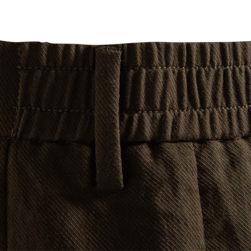 Nimara Ritual Summer Casual Classic Zipper Button Solid Bermuda Shorts Men's With Pockets