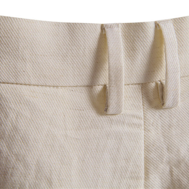 Nimara Ritual Summer Casual Classic Zipper Button Solid Bermuda Shorts Men's With Pockets