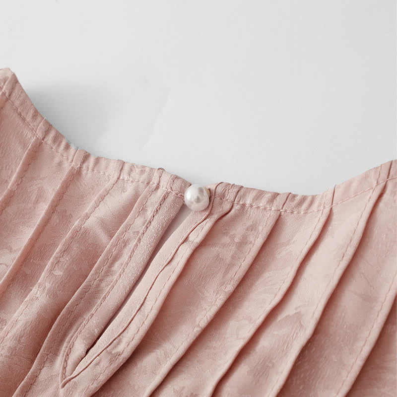 Nimara Ritual Summer Elegant Pleated Solid Women's Short Sleeve T-Shirts