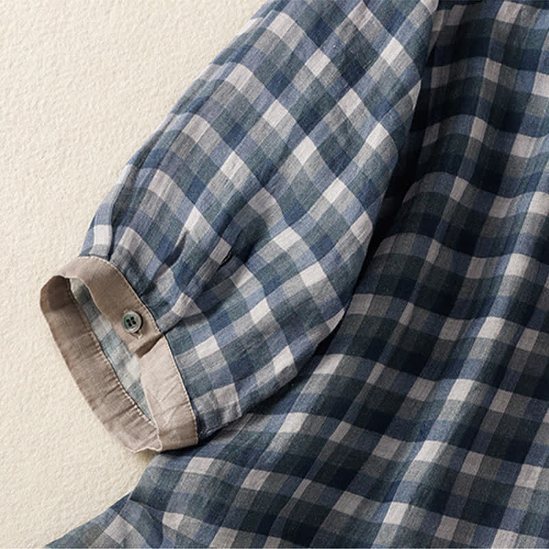 Nimara Ritual Summer Vintage Button Up Plaid Women's Short Sleeve Shirts