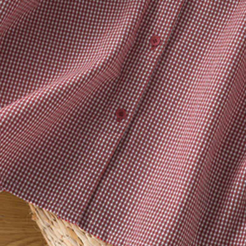 Nimara Ritual Spring Button-Up Gingham Women's Long Sleeve Shirts