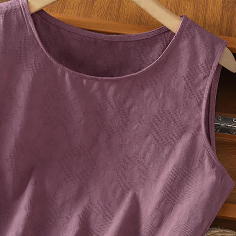 Nimara Ritual Summer Casual Side Slit Flower Women's Sleeveless T-Shirts Tank Top